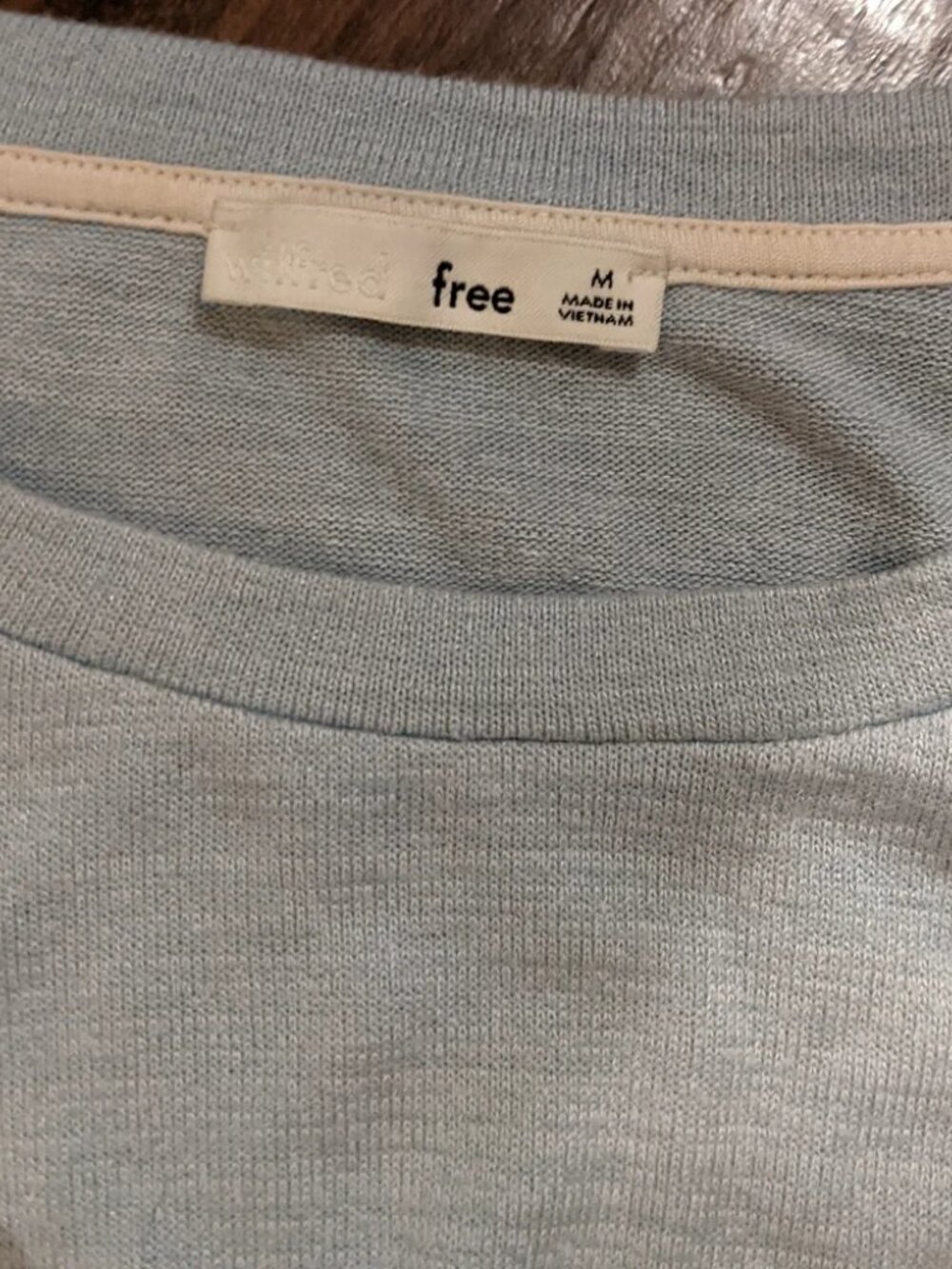 Wilfred Free - Subah Knot Front Tee 63226 | Medium | Light Baby Blue Wedgewood - Picture 10 of 11